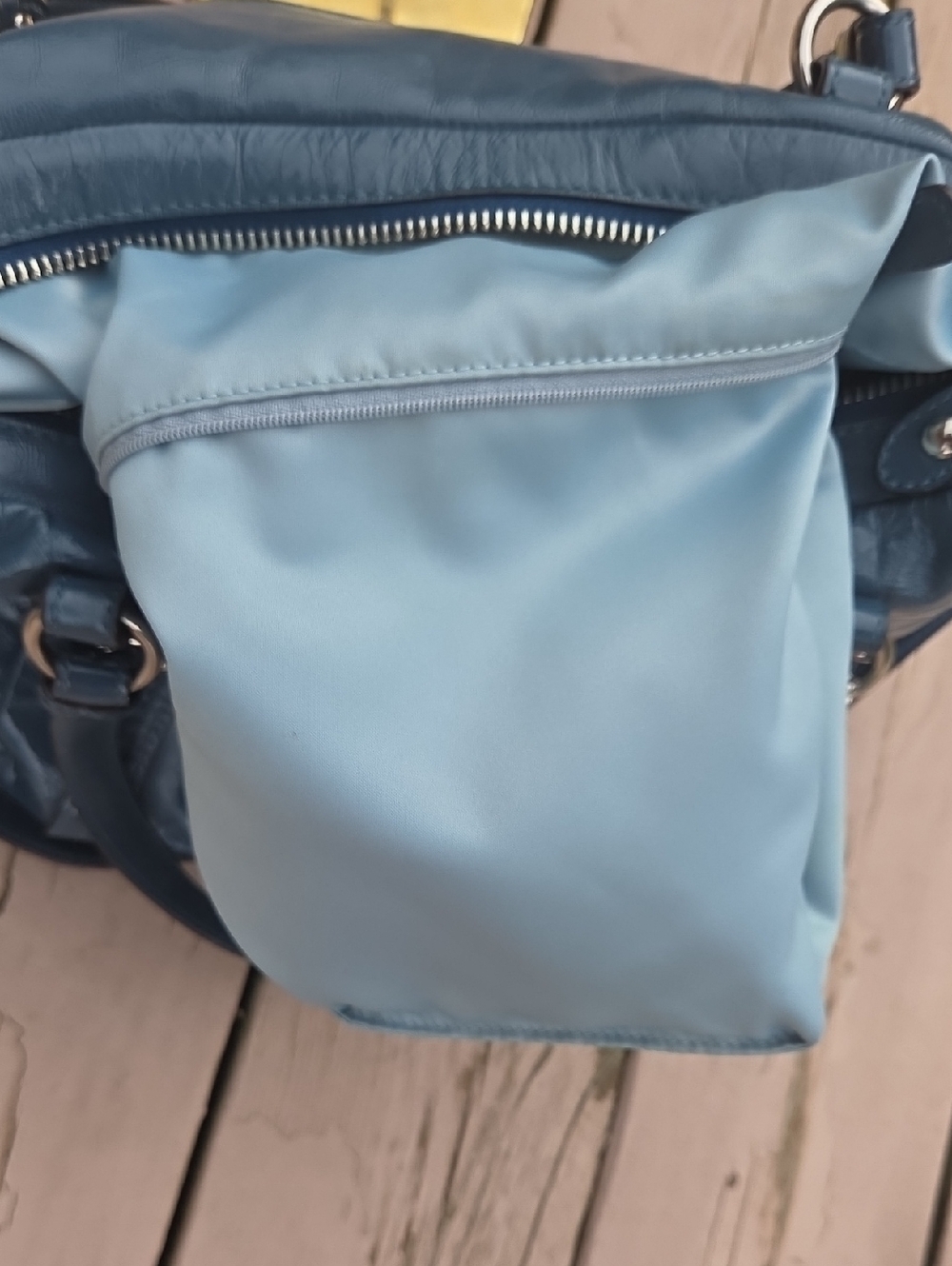 Coach Alexandria 15273 2010 Blue Patent Leather Crossbody $359 Retail. GUC - Picture 15 of 16